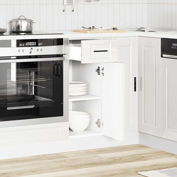 vidaXL Kitchen Base Cabinet&nbsp;Porto High Gloss White Engineered Wood