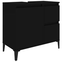 vidaXL Bathroom Cabinet Black 65x33x60 cm Engineered Wood