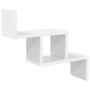 vidaXL Wall Shelf White 48 x 15 x 42 cm Engineered Wood