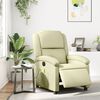 vidaXL Electric Massage Recliner Chair Cream Real Leather