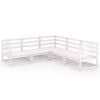 vidaXL 5 Piece Garden Lounge Set White Solid Wood Pine