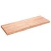 vidaXL Table Top Light Brown 140x50x(2-6) cm Treated Solid Wood Oak