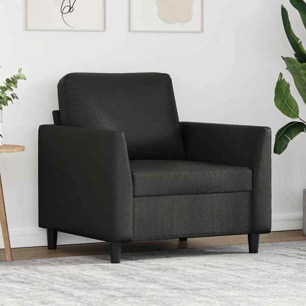 vidaXL Sofa Chair Black 60 cm Faux Leather