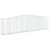 vidaXL Arched Gabion Baskets 5 pcs 400x30x100/120 cm Galvanised Iron