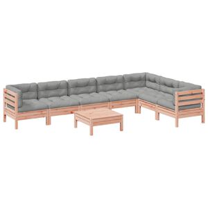 vidaXL 8 Piece Garden Sofa Set with Cushions Solid Wood Douglas Fir
