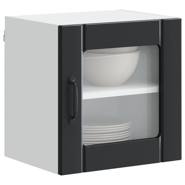 vidaXL Kitchen Cabinet 2 pcs Black 40 x 31 x 40 cm Engineered Wood