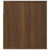 vidaXL Wall-mounted Bedside Cabinet Brown Oak 50x36x40 cm