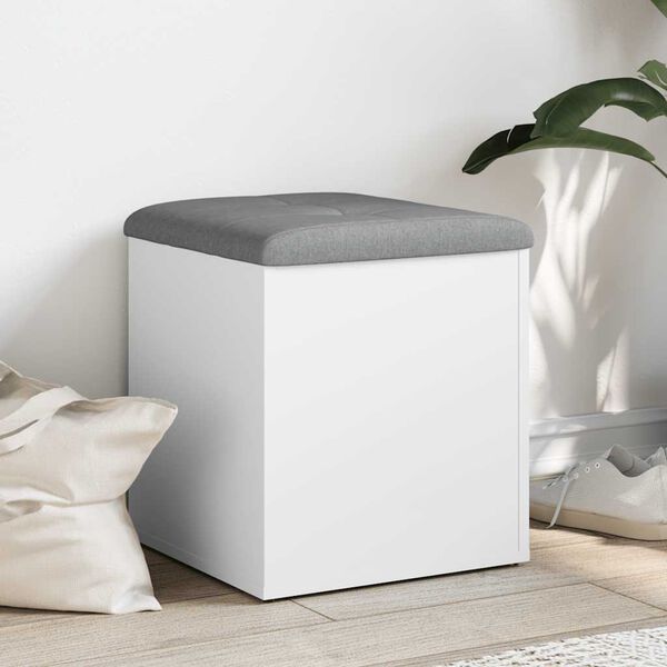 vidaXL Storage Bench White 42x42x45 cm Engineered Wood