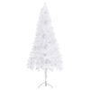 vidaXL Corner Artificial Pre-lit Christmas Tree White 240 cm PVC