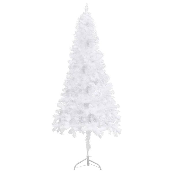vidaXL Corner Artificial Pre-lit Christmas Tree White 240 cm PVC