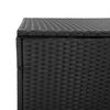 vidaXL Garden Storage Box Black 110x50x58 cm Poly Rattan