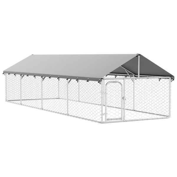 vidaXL Outdoor Dog Kennel with Roof 600x200x150 cm