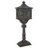 vidaXL Standing Mailbox Bronze 42.5 x 29.5 x 117 cm Cast Aluminum