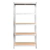 vidaXL 5-Layer Shelves 3 pcs Silver Steel&Engineered Wood