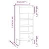 vidaXL Shoe Rack Black 40x36x105 cm Engineered Wood
