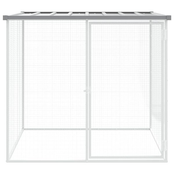 vidaXL Chicken Cage with Roof Light Grey 103x98x90 cm Galvanised Steel