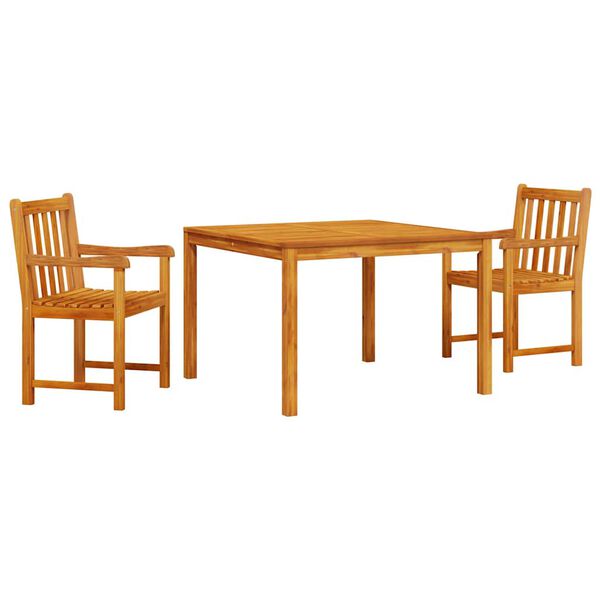 vidaXL Garden Dining Set 3 pcs Brown Solid Acacia wood