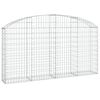 vidaXL Arched Gabion Basket 200x30x100/120 cm Galvanised Iron