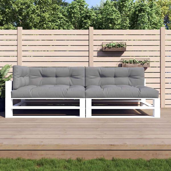 vidaXL Pallet Cushions 5 pcs Grey Fabric