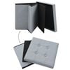 vidaXL Folding Storage Stools 2 pcs Light Grey Faux Linen