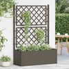 vidaXL Garden Raised Bed with Trellis and Self Watering System Mocha
