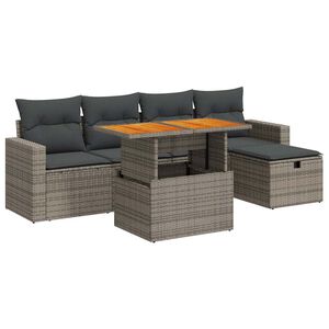 vidaXL Garden Sofa Set | Black, Grey, Cream White