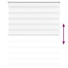 vidaXL Zebra blind 120.9x175 cm Fabric Width 116.7 cm white