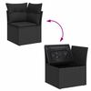 vidaXL Garden Sofa Set with Cushion with Storage 9 pcs Black