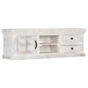 vidaXL TV Cabinet White 120x30x40 cm Solid Mango Wood