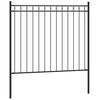 vidaXL Garden Fence Assen Steel 1.7x0.8 m Black