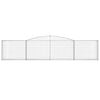 vidaXL Arched Gabion Baskets 7 pcs 400x30x80/100 cm Galvanised Iron