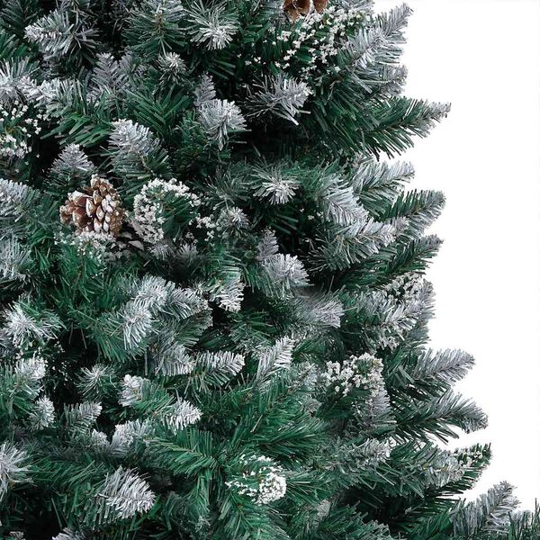 vidaXL Artificial Christmas Tree with LEDs&Ball Set&Pinecones 240 cm