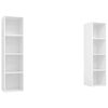vidaXL TV Cabinet | Set of 2 | White | Engineered wood | 142.5 cm