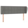 vidaXL Headboard with Ears Dark Grey 147x23x78/88 cm Fabric