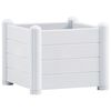 vidaXL Garden Raised Bed PP White 43x43x35 cm