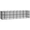 vidaXL Outdoor Dog Kennel Steel 14,75 m&sup2;
