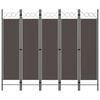 vidaXL 5-Panel Room Divider Anthracite 200x180 cm
