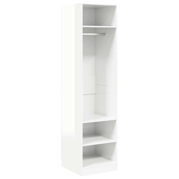 vidaXL Wardrobe High Gloss White 50x50x200 cm Engineered Wood