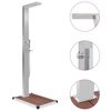 vidaXL Shower Panel | Silver, Brown | Stainless steel, WPC | Standard