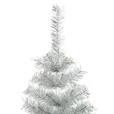 vidaXL Artificial Christmas Tree with Stand Silver 150 cm PET