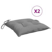 vidaXL Chair Cushions 2 pcs Grey 40x40x7 cm Oxford Fabric