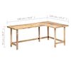 vidaXL Desk 180x120x76 cm Solid Mango Wood
