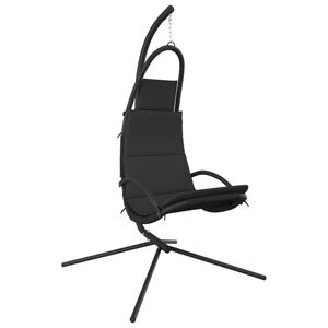 vidaXL Garden Swing Chair with Cushion Dark Grey Oxford Fabric&Steel