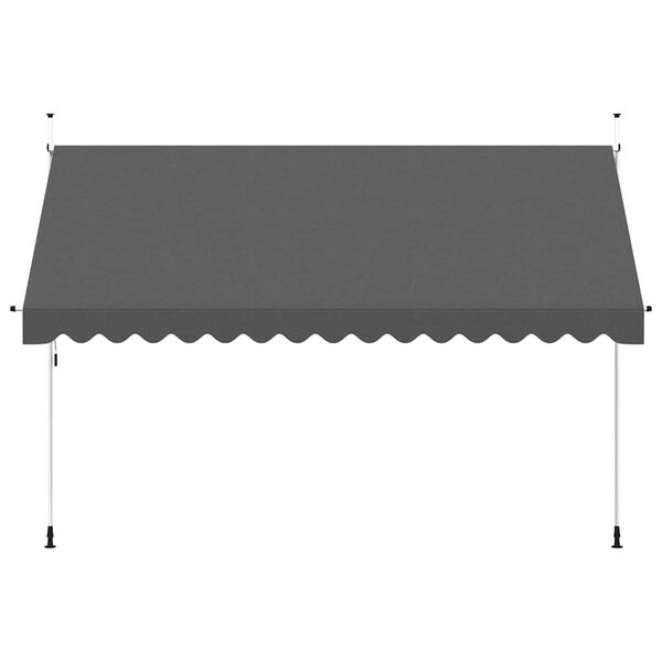 vidaXL Manual Retractable Awning 400 cm Anthracite