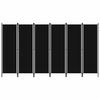 vidaXL 6-Panel Room Divider Black 300x180 cm