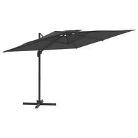vidaXL Double Top Cantilever Umbrella Anthracite 300x300 cm