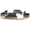 vidaXL Hot Tub Surround Grey Poly Rattan and Solid Wood Acacia