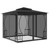 vidaXL Gazebo with Nets 300x300x265 cm Anthracite