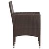 vidaXL 5 Piece Garden Lounge Set With Cushions Poly Rattan Brown