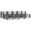 vidaXL 7 Piece Garden Pallet Lounge Set Wood Grey